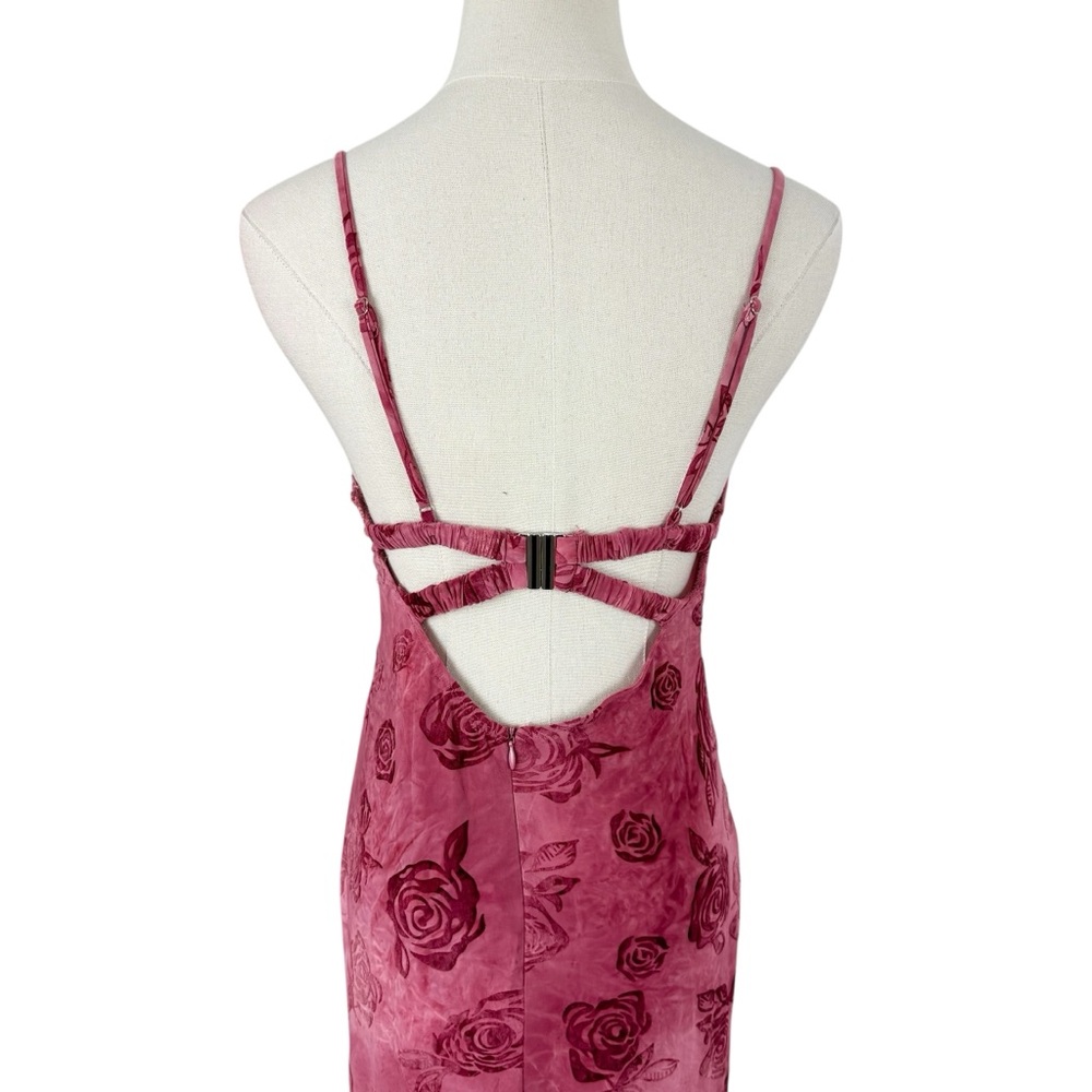 Hello Molly Found Myself Maxi Dress Pink Sz 4 NWT Floral Burnout Velvet - Picture 6 of 12